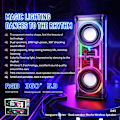Miniatyrbillede 2 af 9: Bluetooth Dual Horn Højttaler RGB Lys Subwoofer Musikafspiller Silver