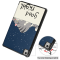 Pikkukuva 4 / 11: Nokia T21 Trifold Stand Sleep Wake Tablet Cover Case - Cat Multicolor