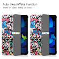 Miniatyrbillede 4 af 10: Trifoldet stativetui til iPad 10.9 (2022) Tabletcover - Graffiti Multicolor
