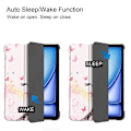Miniatyrbild 4 av 8: Till iPad Air 11 (2024) Slim fit tri-fold fodral - Girl multifärg