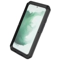 Pikkukuva 4 / 8: Samsung Galaxy S21 FE Silicone Metal Hybrid Phone Case Tempered Glass Anti-Dust Black