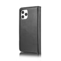 Miniatyrbillede 3 af 10: DG.MING til iPhone 12/12 Pro stilfuld tegnebog taske - sort Black