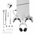 Miniatyrbillede 1 af 11: PlayStation PS5 Slim Wall Mount Bracket Kontroloplader Transparent