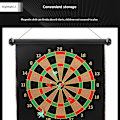 Miniatyrbillede 7 af 8: Dobbeltsidet magnetisk dartskive indendørs/udendørs dart 17-tommer magnetisk klud + 6 dart Green