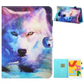 Miniatyrbillede 1 af 7: Til iPad 10.2 (2021)/(2020)/(2019) Tabletcover Stativetui - Ulv Multicolor