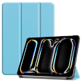 Miniatyrbillede 1 af 8: Til iPad Pro 11 (2024) Etui Tre-fold Stativ Tablet Cover - LysBlå Light blue