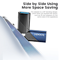 Miniatyrbillede 6 af 8: TOOCKI USB-C Han USB 3.0 Hun Converter 5Gbps dataadapter Black