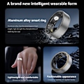 Miniatyrbild 2 av 8: Smart Ring Bluetooth Finger Health Tracker 18,2 mm Inre Diameter Svart