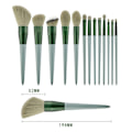 Miniatyrbilde 5 av 5: 13 stk Makeup Brush Set Kosmetiske børster Soft Fiber Foundation Contour - Rosa Pink