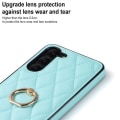 Pikkukuva 5 / 9: Samsung Galaxy S23 Case Rhombus Rhombus Grid Pattern Takakannen Rengastuki - Taivaansininen Blue