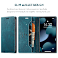 Pikkukuva 5 / 7: AUTSPACE A01 Retro Wallet Case for iPhone 13 Pro - Blue Blue
