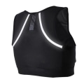 Miniatyrbilde 1 av 9: Løpevest med lommer, refleks, trening, workout - Størrelse Small Black