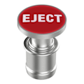 Miniatyrbilde 1 av 2: Kul sigarettenner for bil/motorsykkel - Eject Red
