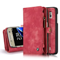 Pikkukuva 3 / 7: CASEME Samsung Galaxy S7 Edge Retro läder Plånboksfodral - Röd Red