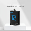 Pikkukuva 3 / 7: TELESIN S0-ECB-02-TGP akku GoPro Hero 12 11 10 9 1720 mAh vaihto Black