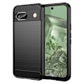 Miniatyrbild 1 av 4: Karbon fiber Texture Skal TPU till Google Pixel 8a - Svart Svart