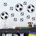 Miniatyrbild 4 av 8: Fotbollsmönster Väggdekal Fotbollsdekal för barnrum Pojke sovrum Vit