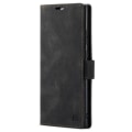 Miniatyrbillede 11 af 11: AUTSPACE A01 Retro tegnebog taske til Samsung Galaxy S23 Ultra - Sort Black