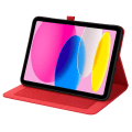 Pikkukuva 3 / 5: For iPad 10.9 (2022) Tablet Case Cover Cloth Texture - Pink Red