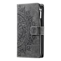 Miniatyrbillede 3 af 7: Til Samsung Galaxy A26 / A16 tegnebogscover Cover Shell Mandala Blomstermønster Grey