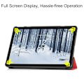 Pikkukuva 11 / 11: Nokia T21 Tri-fold Stand Wake/Sleep Cover Tablet-kotelo - Punainen Red