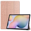 Miniatyrbillede 1 af 9: Tri-fold Stand Smart Case for Samsung Galaxy Tab S7 Plus / S8 Plus - RoseGold Pink gold
