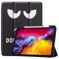 Pikkukuva 1 / 8: For iPad Pro 11 2021 Tri-fold Stand Tablet Case Cover - Don't Touch Black