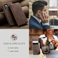 Pikkukuva 2 / 11: CASEME Retro lompakkokotelo iPhone 14 Prolle - tummanruskea Brown