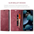 Pikkukuva 2 / 9: AUTSPACE A01 Retro Wallet Case for iPhone 13 Pro - Red Red
