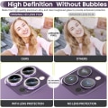 Pikkukuva 4 / 4: iPhone 15 Pro / 15 Pro Max Ring Circle Lens -elokuvasetti Glitter Purple