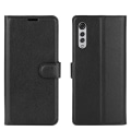 Miniatyrbillede 1 af 6: Litchi Wallet Stand Case for LG Velvet Black
