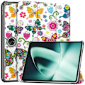 Miniatyrbilde 5 av 10: Trefoldet Stativ Tablettdeksel for OnePlus Pad - Sommerfugler Multicolor