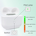 Miniatyrbillede 2 af 11: Til AirPods 3 Opladningsetui Indbygget 620mAh batteri Trådløs opladning USB-C White