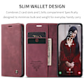 Miniatyrbillede 7 af 8: CASEME Retro Pung Taske til Samsung Galaxy A35 Red