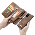 Miniatyrbild 10 av 10: CASEME Samsung Galaxy Note 20 Retro läder plånboksfodral Brun