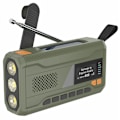 Miniatyrbild 1 av 9: Solar Power Handvev DAB FM Radio Ficklampa 4500mAh Power Bank Grön