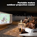 Pikkukuva 10 / 10: 4K-projektori Dual WiFi Bluetooth HD Video LED -projektori kotiteatteriin White