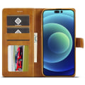 Miniatyrbillede 4 af 6: LC.IMEEKE Pung Taske til iPhone 15 Pro Max - Brun Brown