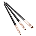 Pikkukuva 1 / 4: 3kpl meikkisiveltimiä Eyeshadow Eyeliner Eyebrow Makeup - Musta + kulta Black