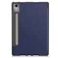 Miniatyrbild 10 av 10: För Lenovo Idea Tab Pro Fodral Tri-Fold Stativ Skal med pennhållare - MörkBlå Blå