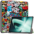 Miniatyrbillede 6 af 10: Til OnePlus Pad Trifold Stand Tabletcover-etui - Graffiti Multicolor