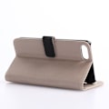 Miniatyrbilde 7 av 11: Retro Lærveske Stativ Skall Etui for iPhone 7 Plus Beige