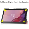 Miniatyrbillede 9 af 9: Til Lenovo Tab M9 Trifoldet Stativdæksel - Butterflies Multicolor