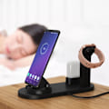 Miniatyrbild 4 av 11: Laddningsstation Lightning Micro Usb-C QI roterbar Svart