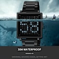 Miniatyrbild 4 av 6: SKMEI Elektronisk Armbandsklocka Digital Klocka Datum Armbandsur - Svart Läder Svart