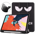 Miniatyrbillede 1 af 9: Apple iPad Air (2020) (2022) Trifoldet stativ-tabletetui - rør ikke Black
