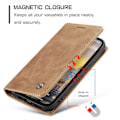 Miniatyrbillede 8 af 8: CASEME Retro tegnebog taske til iPhone 15 Pro Max - Brun Brown
