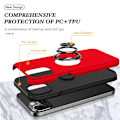 Pikkukuva 7 / 7: iPhone 14 Finger Ring Kickstand Hybrid Case - Red Red