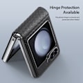 Miniatyrbilde 6 av 10: DUX DUCIS Bril-serie for Samsung Galaxy Z Flip6 5G etui Lær+PC Beskyttende skalldeksel - Svart Black