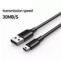 Pikkukuva 6 / 8: 1m USB-A-uros-5-nastainen mini-USB-uros-tiedonsiirtolataus Black